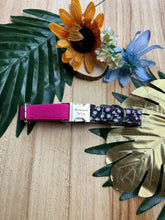 Load image into Gallery viewer, Black Floral + Hot Pink Collar