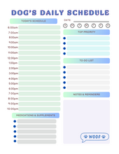 Load image into Gallery viewer, Blue Minimalist Daily Pet Schedule (Printable PDF)
