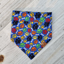Load image into Gallery viewer, Paws & Bones Blue Bandana