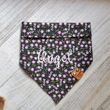 Load image into Gallery viewer, Black Floral Bandana