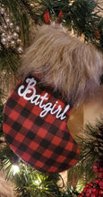Load image into Gallery viewer, Lumberjack Holiday Stocking - 8 inch