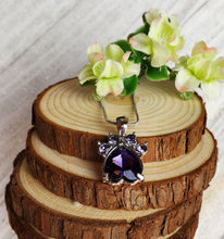 Load image into Gallery viewer, Birthstone Pawprint Charm Necklace