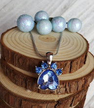 Load image into Gallery viewer, Birthstone Pawprint Charm Necklace