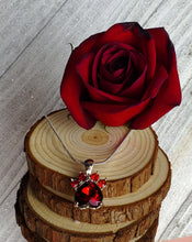 Load image into Gallery viewer, Birthstone Pawprint Charm Necklace