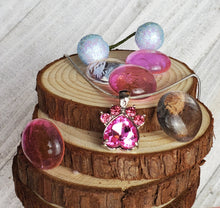 Load image into Gallery viewer, Birthstone Pawprint Charm Necklace