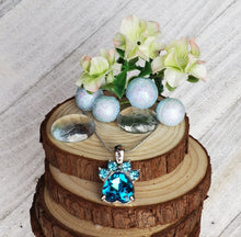 Load image into Gallery viewer, Birthstone Pawprint Charm Necklace