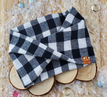 Load image into Gallery viewer, Black & White Buffalo Pet Infinity Scarf