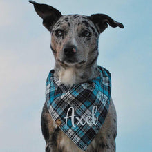 Load image into Gallery viewer, Blue Plaid Flannel Bandana