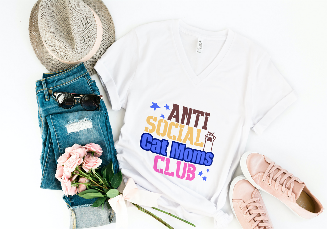 Anti Social Cat Moms Club T-Shirt