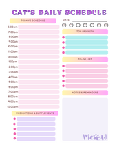Load image into Gallery viewer, Pink Minimalist Daily Pet Schedule (Printable PDF)
