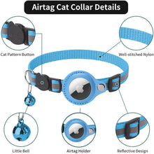 Load image into Gallery viewer, Reflective Cat Collar with Apple Airtag Tracker Protective Case
