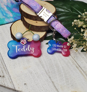 Cotton Candy Pet Id Tag