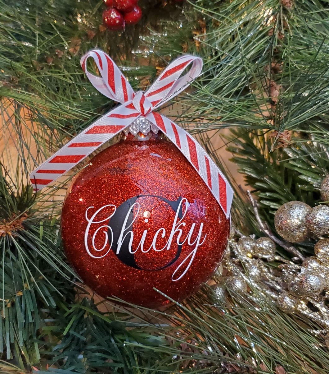 Personalized Name & Initial Christmas Ornament