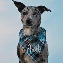 Load image into Gallery viewer, Blue Plaid Flannel Bandana
