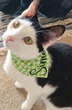 Load image into Gallery viewer, Lime Plaid Bandana
